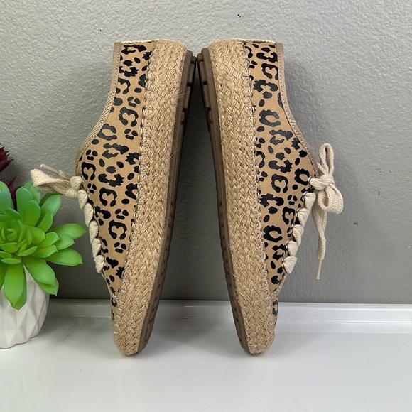 NWOB Emu Australia Agonis Espadrille Sneakers Leopard Beige Canvas Shoes 6 - Picture 10 of 12